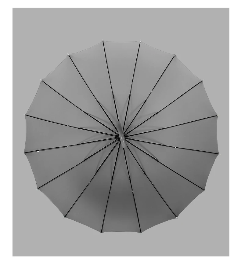 16 Bone Belt Umbrella Fiber Skeleton Straight Rod Umbrella Long Handle