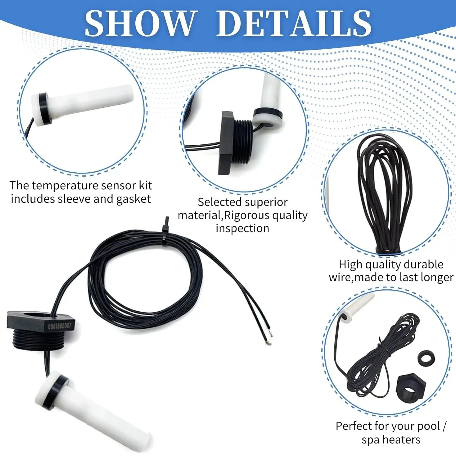 Keep Your Pool Water Just Right: Replacement Temperature Sensor For Hayward/Goldline Controls (GLXPC12, PTS21)