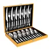 Coffret en bois argenté 24 pièces