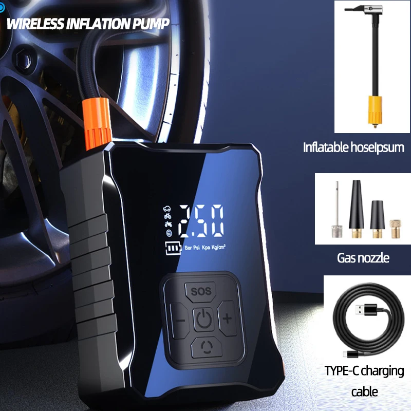 PCMOS Tire Inflators Rechargeable Portable Air Compressor for Car Tire Air Pump Tire Auto Stop Mini Air Pump - view 5