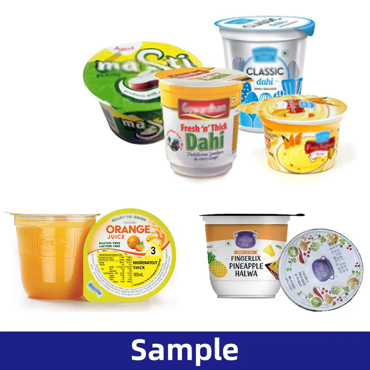 Fully Automatic 100ml 150ml Mayonnaise Sauce Peanut Butter Cup Filling and Sealing Machine
