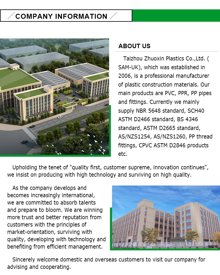 Production And Sales Plastic Threaded Port Pipe 2 Inch Conduit 140mm