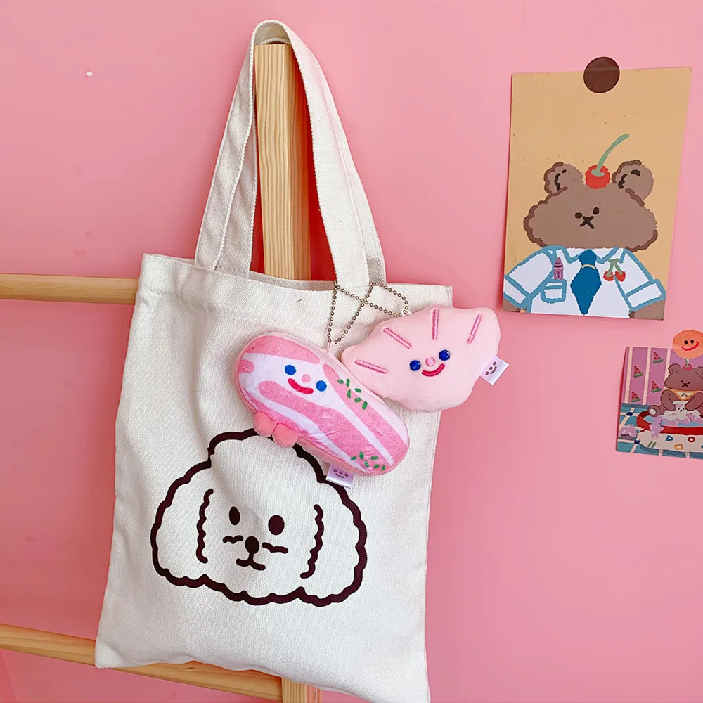Mini Plush Bunny Keychain Rabbit Keychain Plush Stress Relief Toy Cartoon Backpack Clip Plush Toy