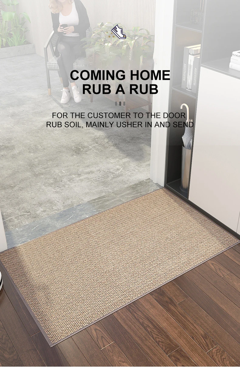 Custom Flax Doormat Linen Door Mat Foot Mat Carpet Living Room Entry