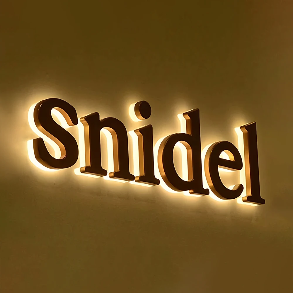 Logo en métal personnalisé acier inoxydable rétroéclairage LED lettres 3D Panneaux publicitaires à DEL - Chine Panneaux de signalisation À LED et panneaux en acrylique extérieurs prix