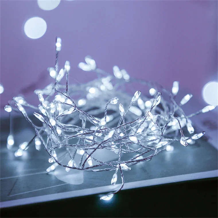 10m PVC Transparency Wire Led Light String Tree Led String Lights Flashing Outdoor Christmas LED String Fairy Light
