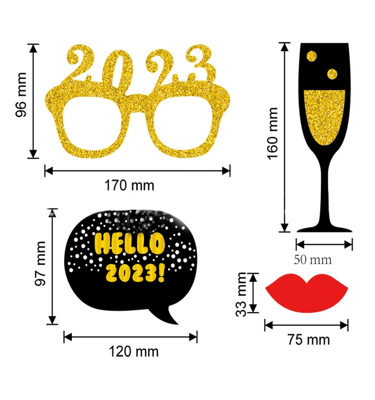 Buy Wholesale China Happy New Year's Eve Glasses 2023 Party Photo Prop  Supplies & Party Sunglasses at USD 0.8