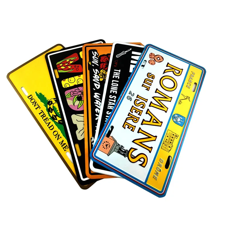 Custom Licence Plate Aluminum Embossing Car Number Plate Sublimation