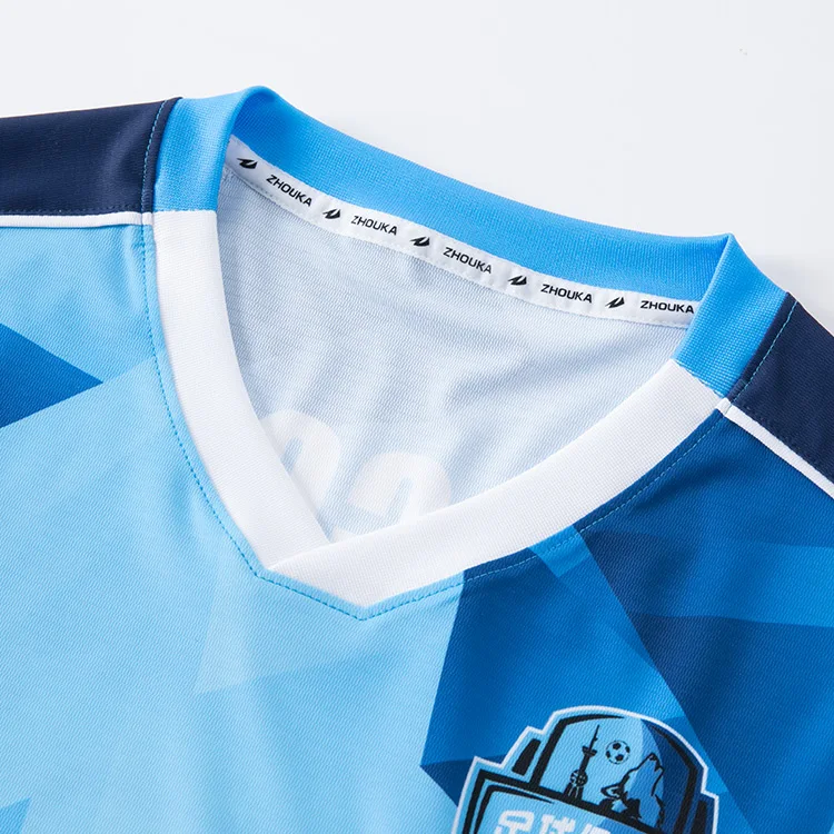 New Style Men Sublimation Print Training Soccer Team Uniform Custom Adult Kids Quick Dry Football Wear Jersey Set