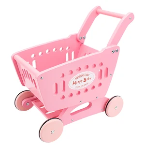 2026 New Arrivals Manufacturer Direct Sale Early Educational Shopping Cart Colorful Montessori Wooden Toys for Kids Boys Girls