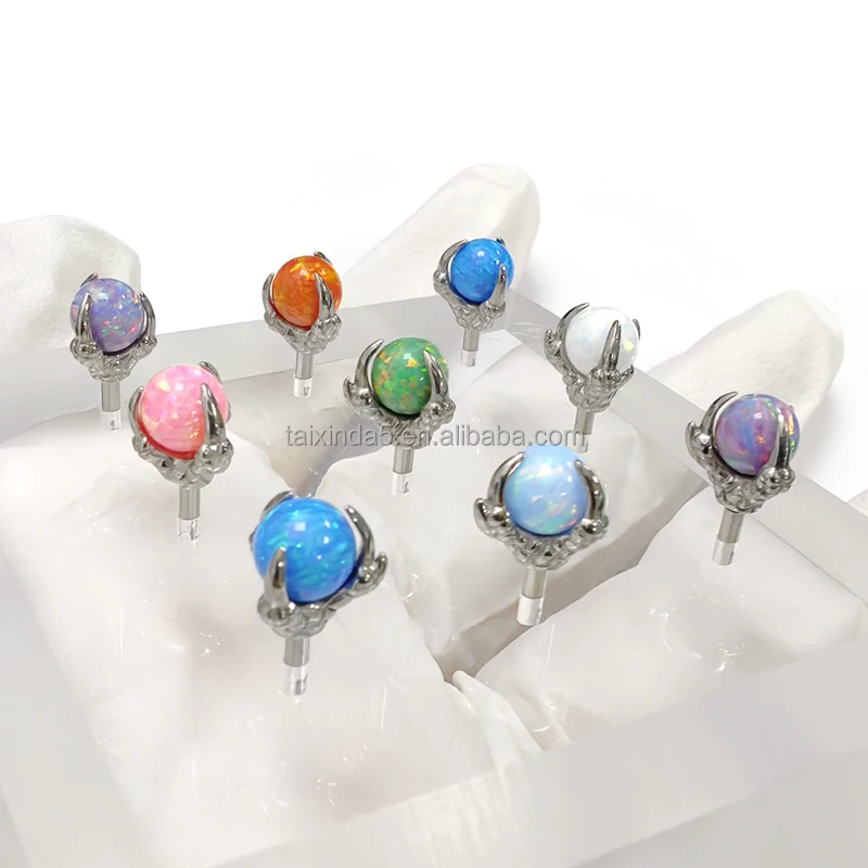 ZS 2pcs ASTM F136 Titanium 6/7/8/9/10/12/14mm Cartilage Tragus