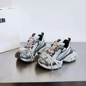 Oversized Sports Sneakers 3XL Size with Mesh Upper Reinforced Thick Bottom Cushioning and Lightweight Design