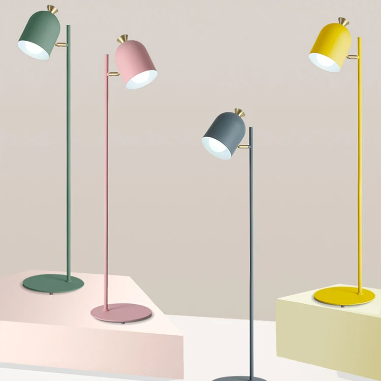 Современная простая нордическая стильная комнатная зеркальная железная Напольная Лампа с украшением