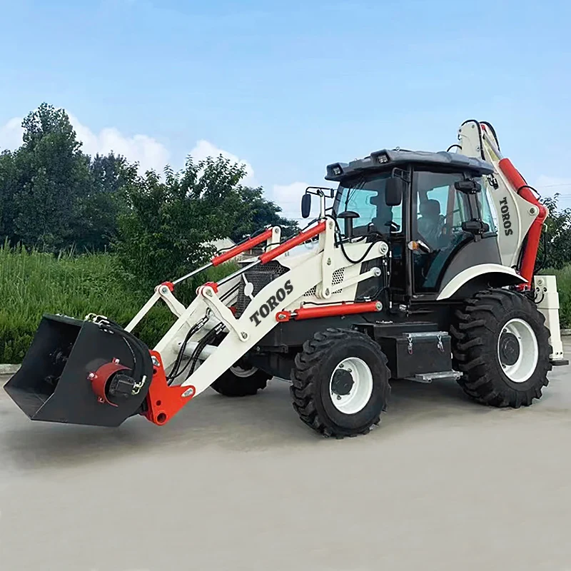 New Design 4x4 Mini Backhoe Loader TBL388 Small Backhoe Loader  for Sale High Efficiency Diesel Backhoe Wheel Loader With Price