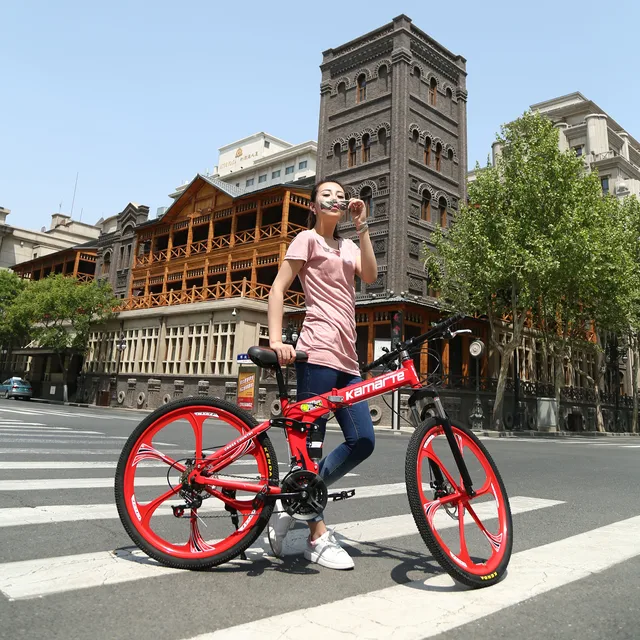 2024 China Bicycle Professional 21 speed mountainbike 26 inch new mtb carbon cycle 26\" Folding Mountain Bike 21Speed Bicyc