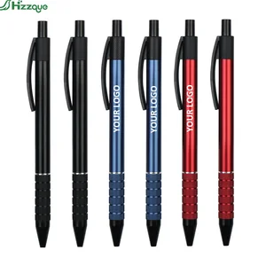 Custom Logo Printed Aluminum Metal Ballpoint Gel Pen 0.5mm Writing Width Promotional Gift with Personalised Logo