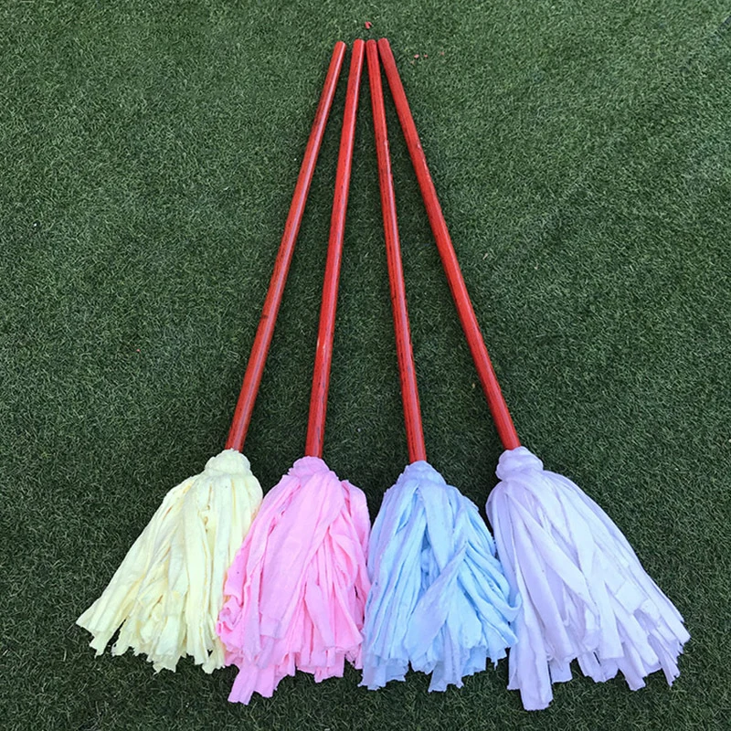 DS1999 Коммерческая промышленная влажная швабра с длинной ручкой из микрофибры для чистки пола хлопчатобумажная пряжа Швабра