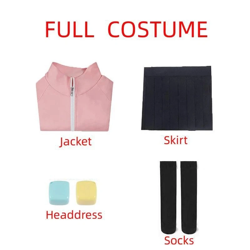 Gotou Hitori Cosplay Bocchi The Rock Gotou Hitori Cosplay Costume JK  Uniform Pink Jacket Skirt Wig Suit Halloween Women Clothes