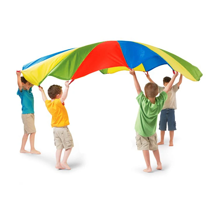 12 ft Kids Play Rainbow Parachute Outdoor Game Development Exercise
