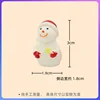 The snowman with red gloves