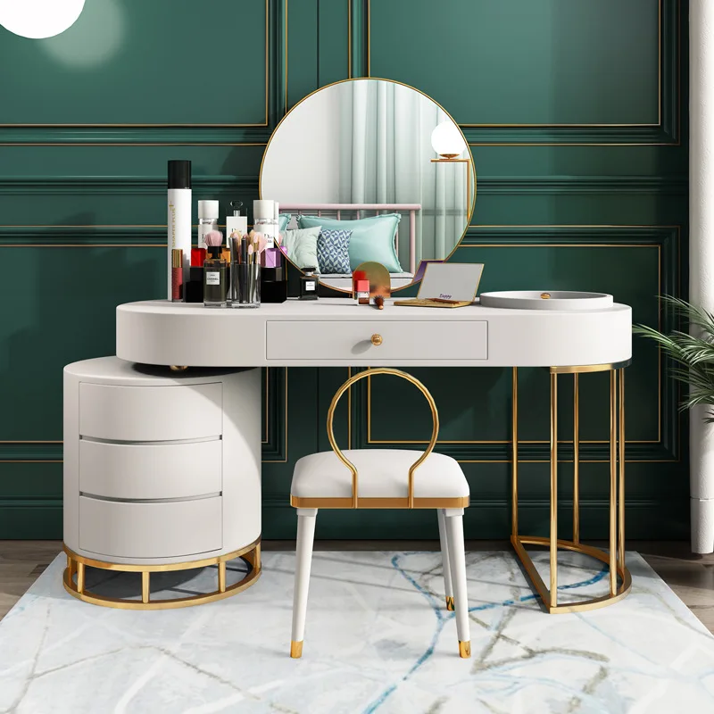 Italian Design Dressing Table Stool Porch Table With Mirror Console Luxury  Furniture Bedroom Dressing Table