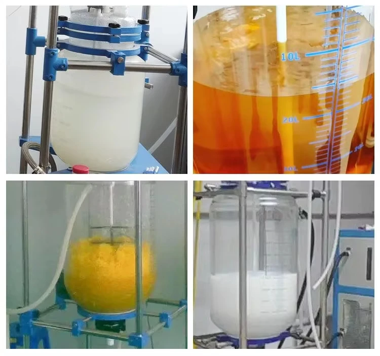 TOPTION Factory Price Lab Chemical Double Wall Layer With Heater Chiller Jacketed Glass Reactor