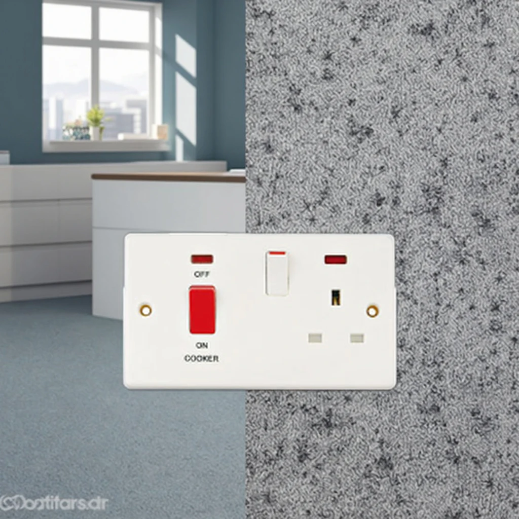 VNX White Bakelite UK 45A /20A Wall Switched Socket Push Button 13A 250V Electric Socket Home Metal With Neon