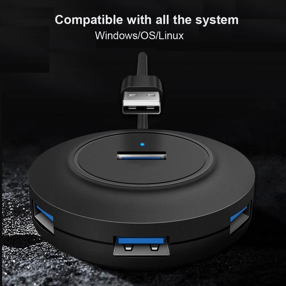 
 USB к USB 2,0, 4 порта USB 3,0 Ультра-мини концентратор, портативный концентратор данных с длинным кабелем 0,25 м/1 м/1,5 м/2 м для мобильного жесткого диска для OS X  