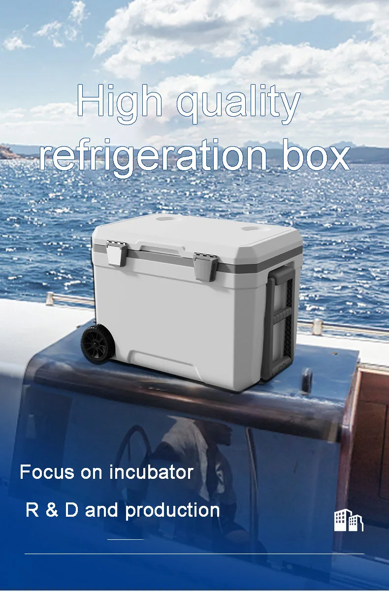 High Quality Big 55l Wheeled Cooler Food Cooler Box With Wheels For