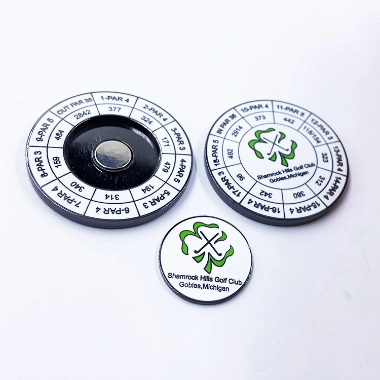 Custom Enamel Golf Ball Marker Customized Logo High Quality  Golf Poker Chip Magnetic Golf Ball Marker supplier