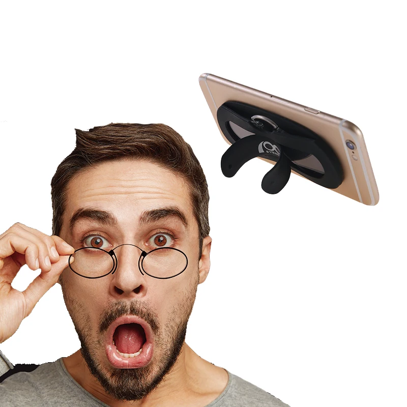 Metal Foldable Rimless Without Arms Nose Thin Folding Reading Glasses