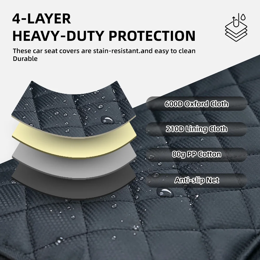 Wholesale Waterproof & Nonslip Pet Seat Cover Backseat Dog Car Seat Co - product detail 4