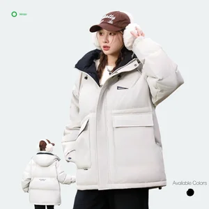 OEM Custom Design Waterproof Windproof Breathable Fall/Winter Men's Casual Thick Hooded Warmth Loose Fit Varsity Jacket Zipper