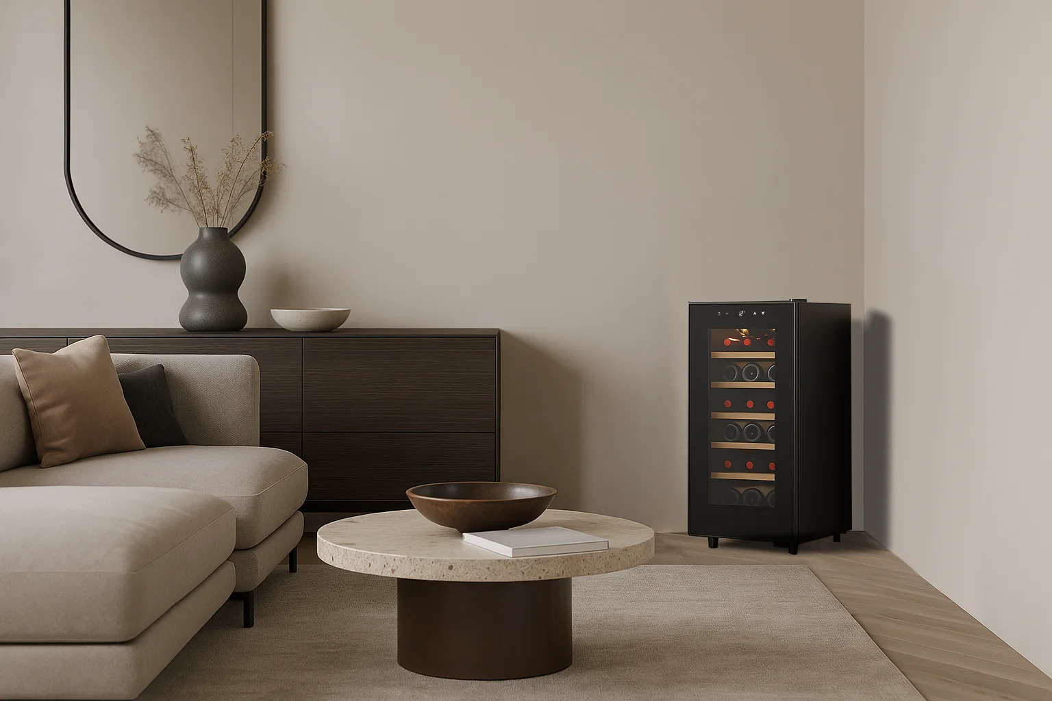 Candor 18 Bottles Thermoelectric Dual Zone Wine Cooler