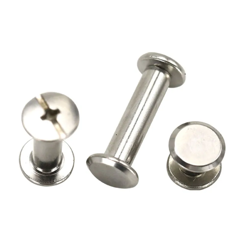 Fastener Product SS304 M4 M6 M8 Flat Stainless Steel Chicago Screw for Leather