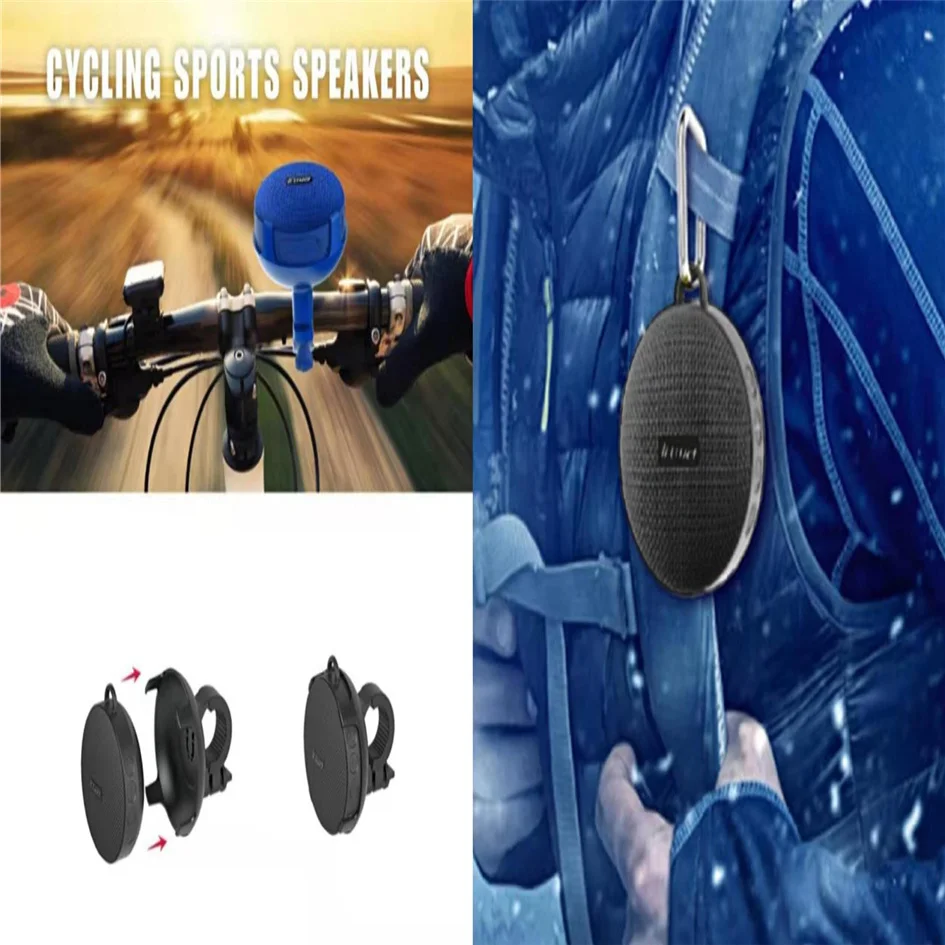 Inwa Cassa Bluetooth Bicicletta, IPX7 Impermeabile Wireless Altoparlante Portatile, Dotato di Funzione TF card, Mic Integrato, Adatto per la Bicicletta, Doccia, Escursioni, Piscina(Nero Inwa Cassa Bluetooth Bicicletta, IPX7 Impermeabile Wireless Altoparlante Portatile, Dotato di Funzione TF card, Mic Integrato, Adatto per la Bicicletta, Doccia, Escursioni, Piscina(Nero
