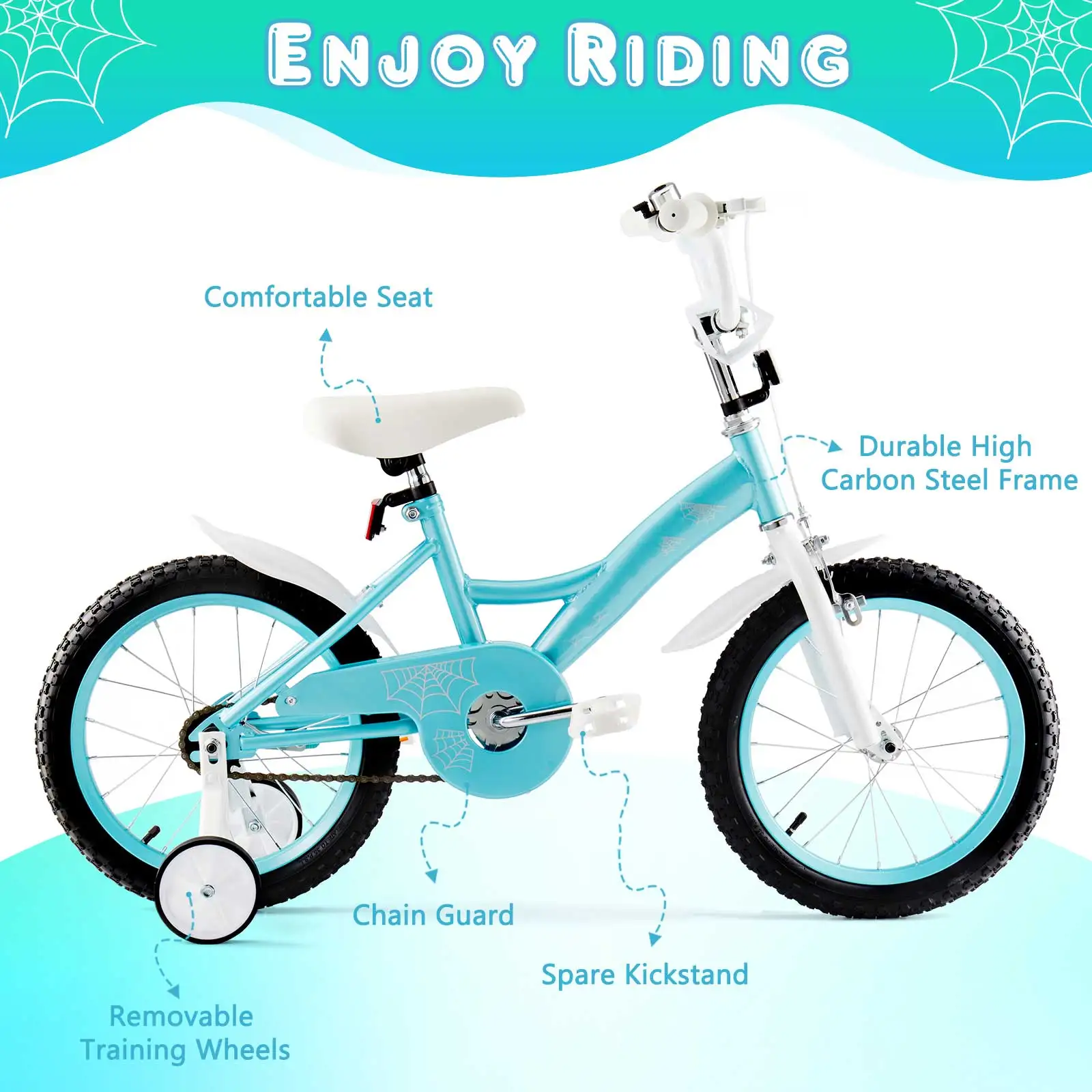 product 2025 single speed kids bicycle with sturdy steel frame  foot brake 14 18 inch safe  easy to use-1