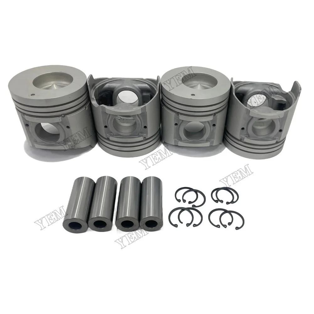 Piston Kit Compatible for Mitsubishi 4D35s High Performance Engine Parts 4