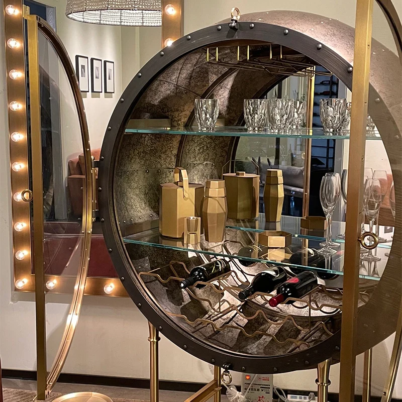 Роскошный современный декоративный шкаф для гостиной домашний декор угловой барный стеклянный высокий винный