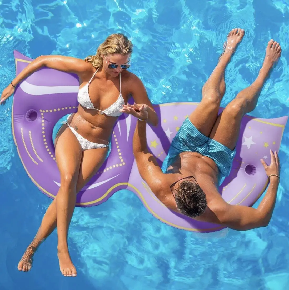 Double Inflatable Swimming Pool Lounger air Bed Mattress