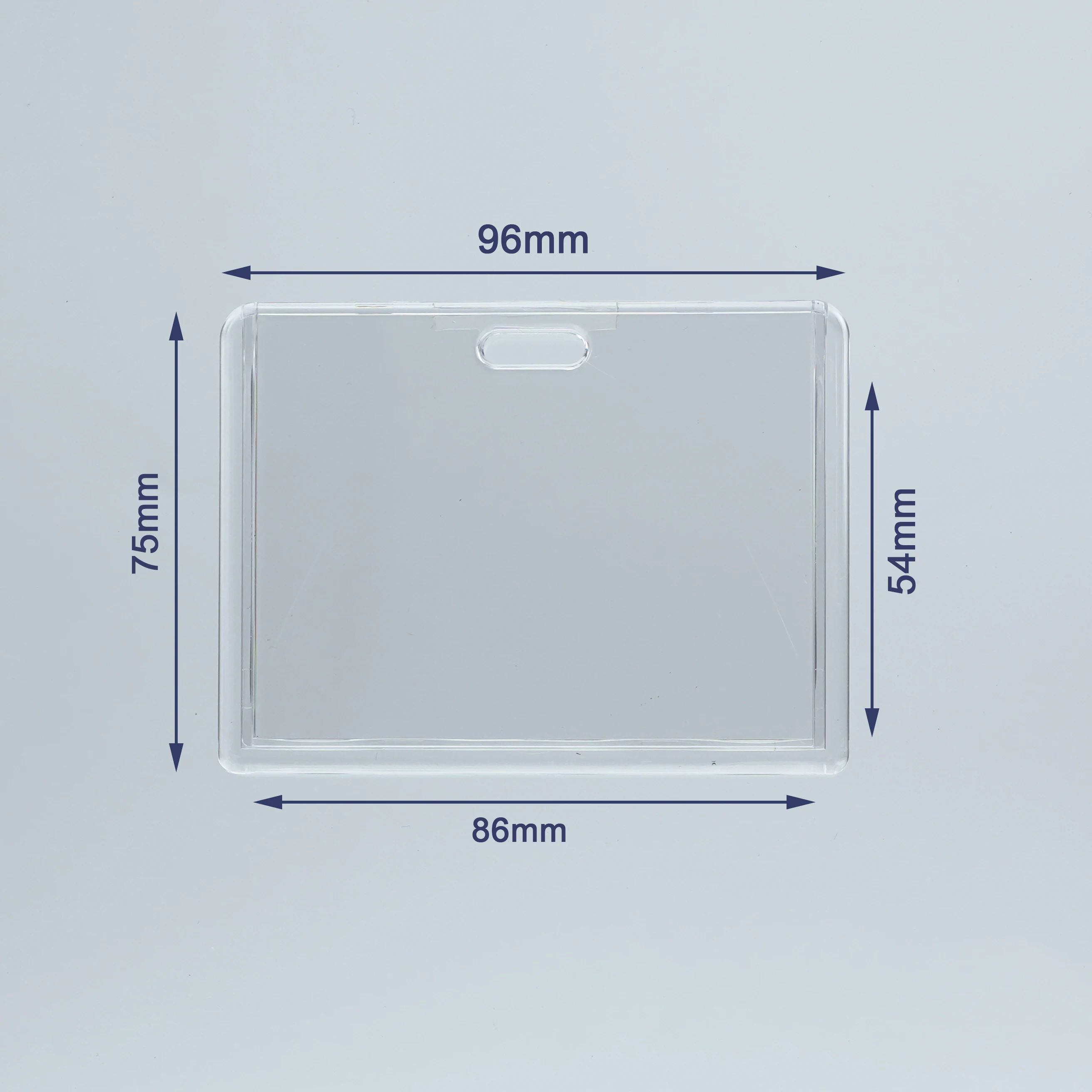 Bestom High Transparency Hard Plastic Horizontal Slide Card Holder Id