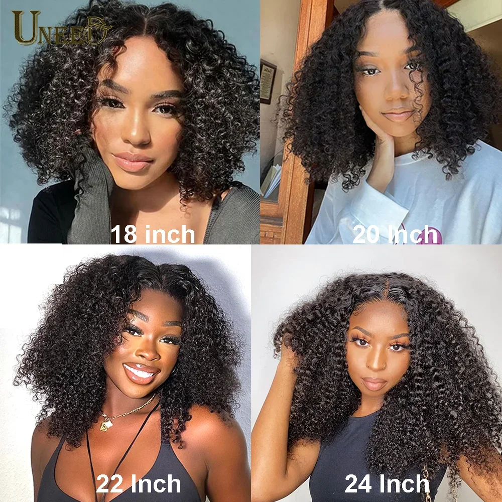 Mongoolse Kinky Curly Menselijk Haar Lace Front Pruik 13x4 voor Vrouwen 180% 200% Dichtheid_voghion.com