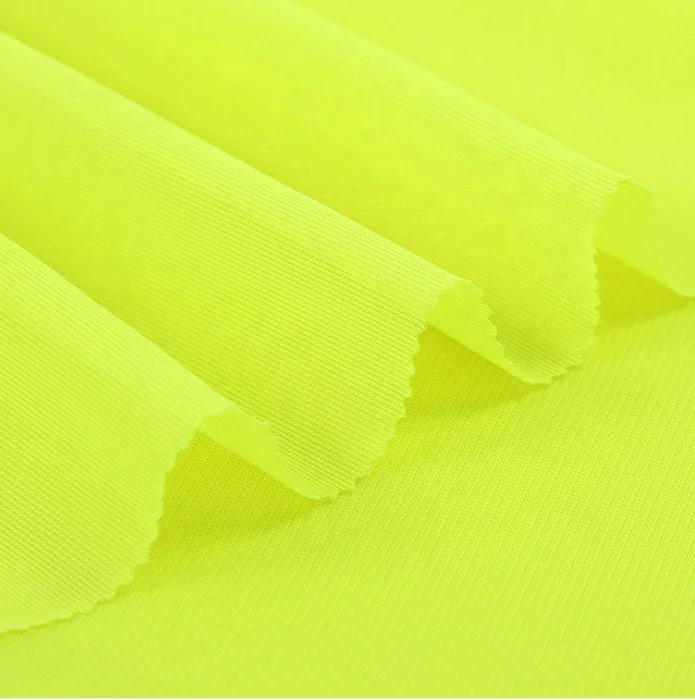 Polyester Tricot High Visibility Neon Reflective Fabric for Clothing