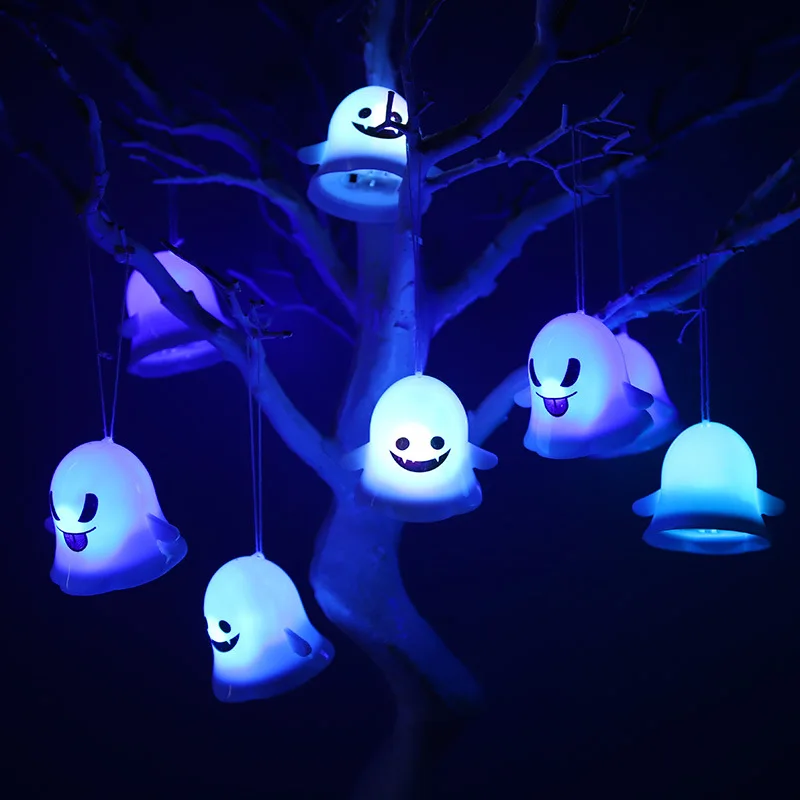 Lampada Notturna A LED A Forma Di Fantasma Per Halloween – Decorazione In Resina Per Comodino, Camera, Feste (Batterie Non Incluse)