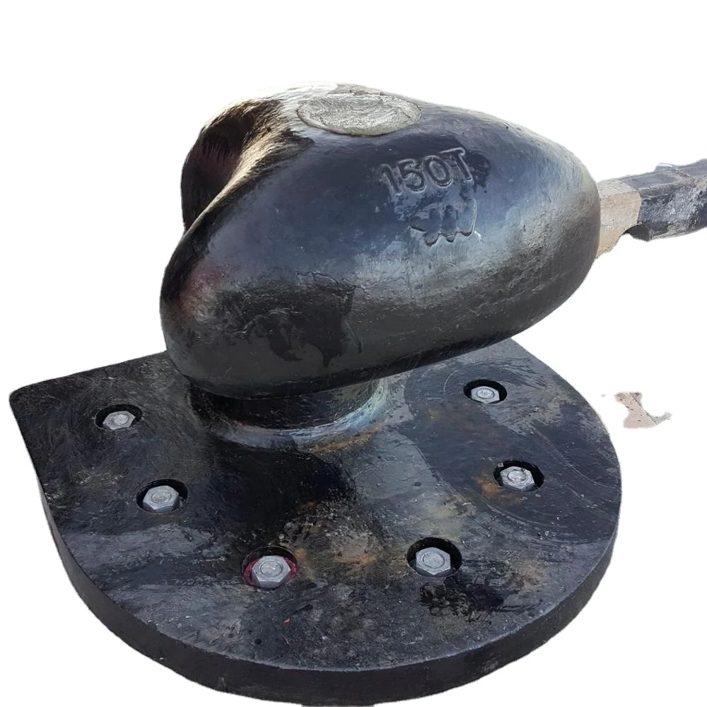 Marine Cast Steel Mooring Bollard-Custom Cutting Service 150 Tons Capacity ISO Standard 24 Months Warranty Epoxy Paint 10-15