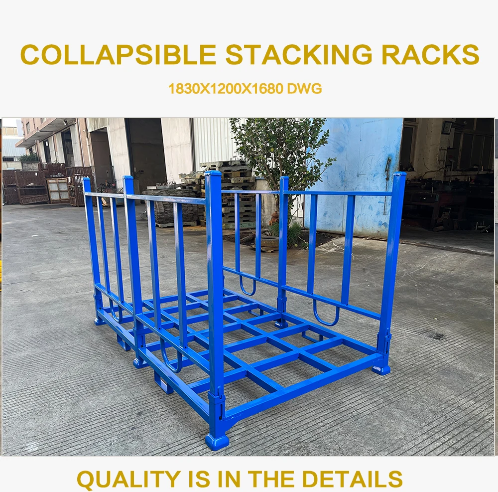 Warehouse storage display handling racking system folding stacking rack folding material handling equipment