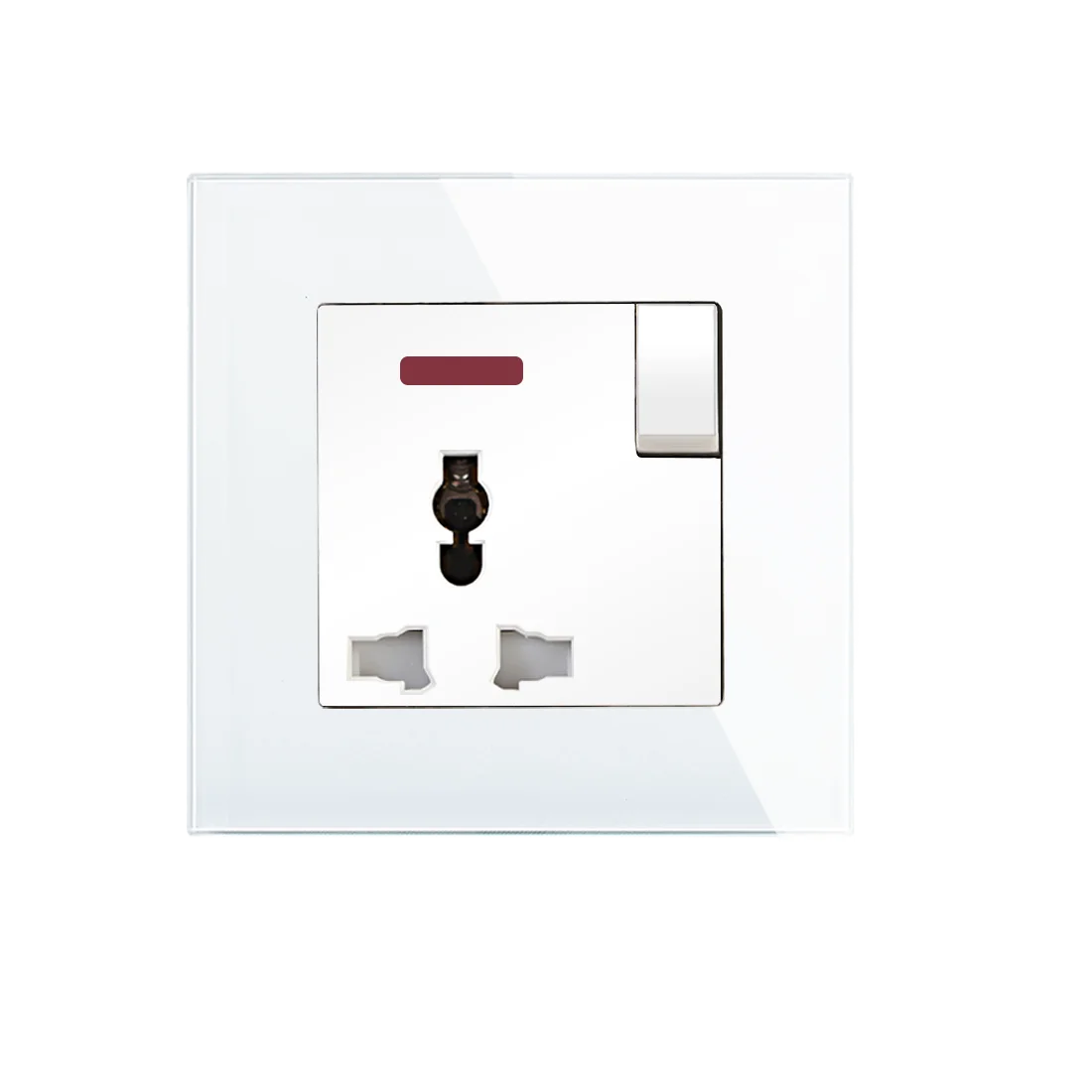 Universal Wall Socket Electric Glass Panel Power Socket White 13a Uk