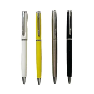 High Quality Promotion Business Color Metal Ball Pen With Custom logo Office Supplies Novelty Twist Metal Ballpoint Pen