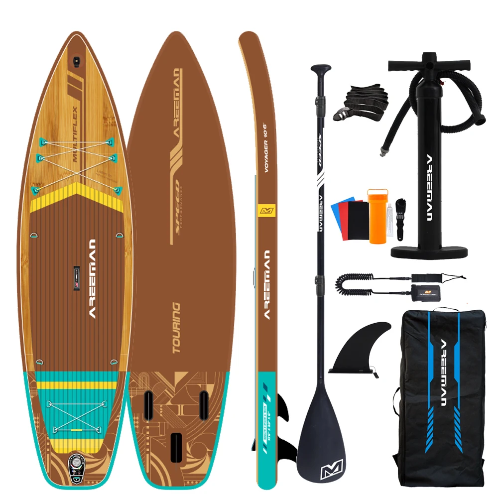 SUP Boards Customized 305cm/320cm/335cm Wood Texture PVC Stand Paddle Boards Custom Made Wholesale Cheap SUP