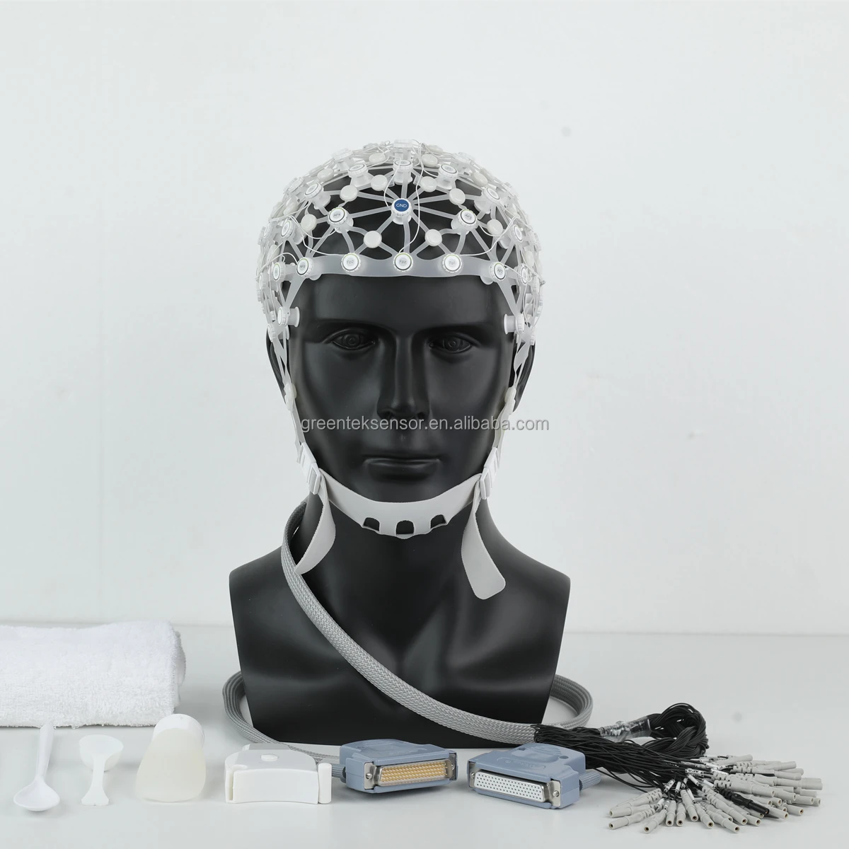 64 Channel Greentek Eeg Net Cap Electro Cap for Neurofeedback Biofeedback